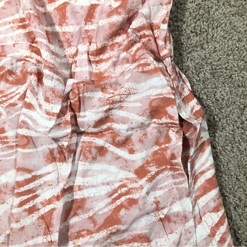 Maurice’s Animal Print Coral/White Zebra Stripe Spaghetti Strap Skater Dress 1X - Picture 7 of 14